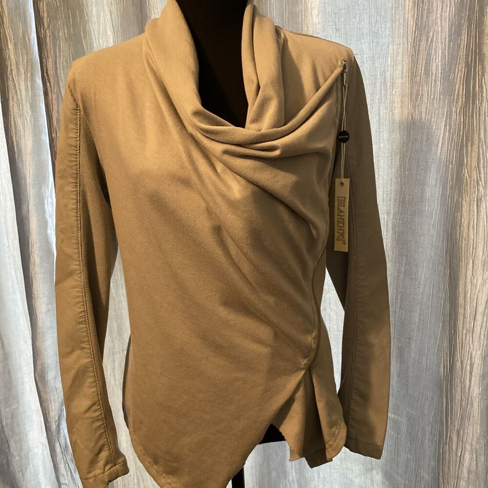 BLANKNYC Grey Faux Leather Moto Jacket Size XS Asymmetrical Zip NWT